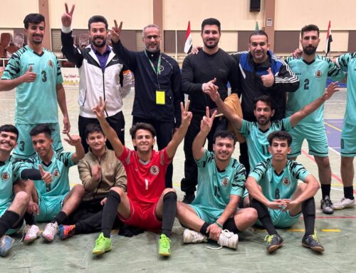 The university team participates in the Iraqi universities championship in futsal pentathlon